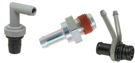 Three crankcase ventilation system parts